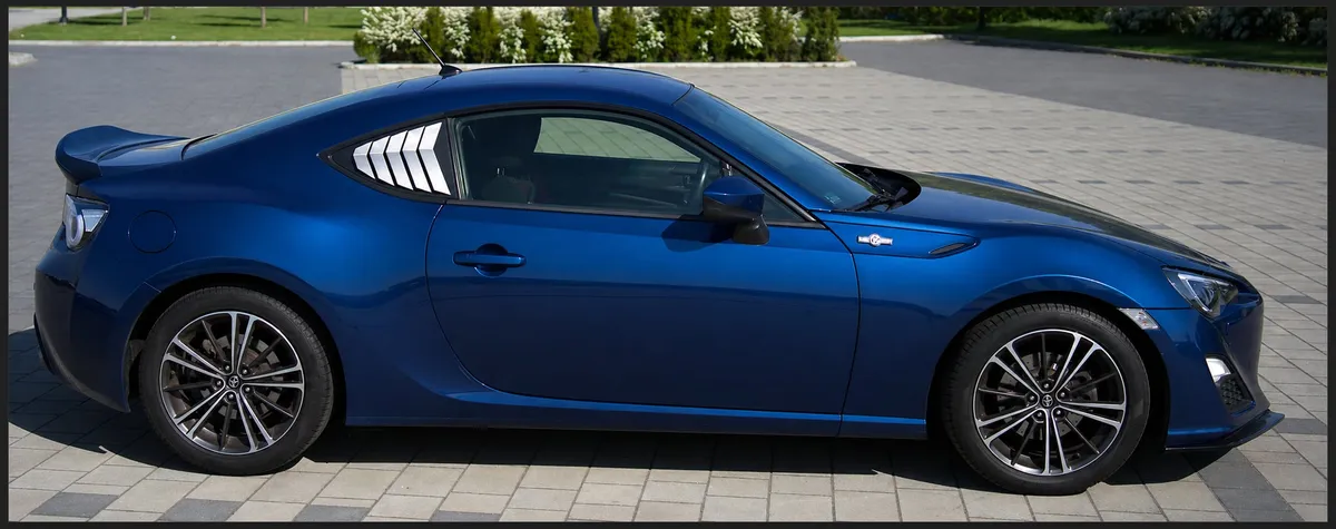 Arek’s blue Scion FR-S photographed from the side